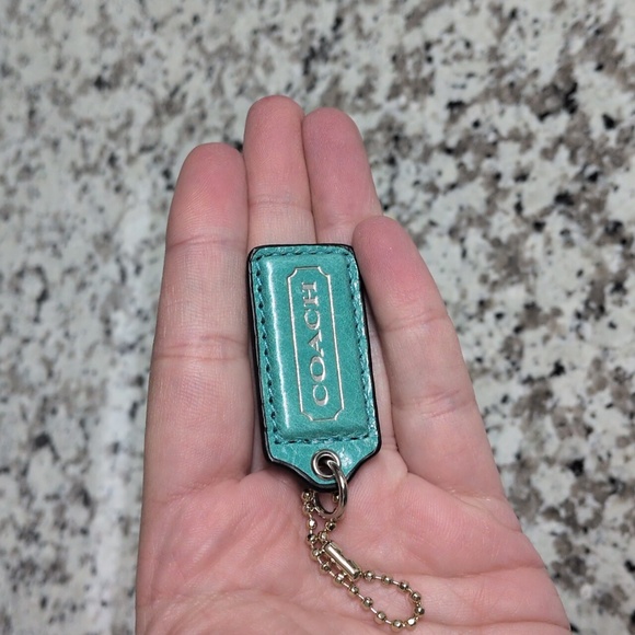 Authentic Coach Hang Tag In Aqua Turquoise Blue 2" x 1" - Picture 4 of 6